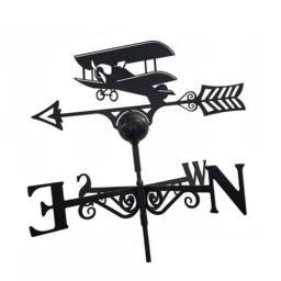 Poppyforge Tiger Moth Weathervane - Steel - Powder Coated Black - thumbnail 2