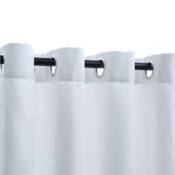 Berkfield Home Blackout Curtains with Metal Rings 2 pcs Off-White 140x175 cm in White - thumbnail 3