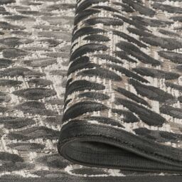 Desire Rugs Mayfair Living Room Area Rug Metallic Sheen Modern Leopard Design in Black - Size: 160 cm x 230 cm - thumbnail 4