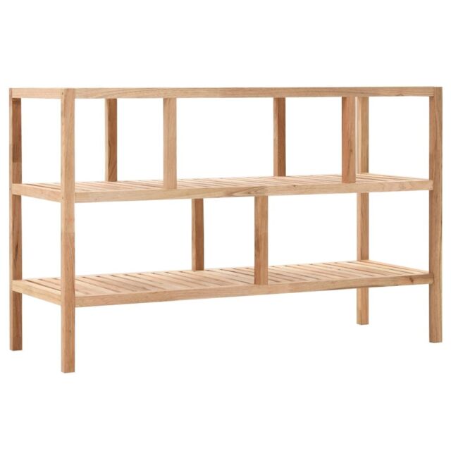 Berkfield Home Bathroom Shelf Solid Walnut Wood 100x40x65 cm in Beige - Size: 100 x 40 x 65 cm - image 1