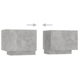 Berkfield Home TV Cabinet with LED Lights Concrete Grey 260x35x40 cm - Size: 260 x 35 x 40 cm - thumbnail 8