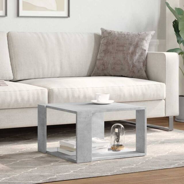 Berkfield Home Decorative Coffee Table Concrete Grey 51.5x51.5x30 cm Engineered Wood - image 1