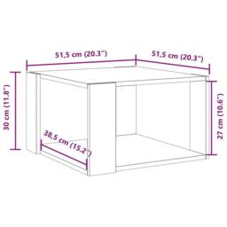 Berkfield Home Decorative Coffee Table Concrete Grey 51.5x51.5x30 cm Engineered Wood - thumbnail 9