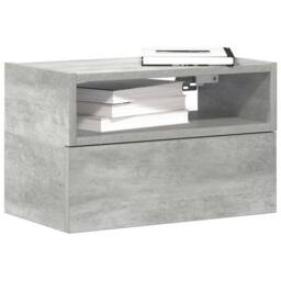 Berkfield Home Durable Wall-mounted Bedside Cabinets 2 pcs Concrete Grey 45x26x2 - thumbnail 2