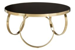 Orsina Durable Large Round Coffee Table, Elegant Decorative Coffee Table, Sturdy Modern Round Coffee Table in Gold - thumbnail 6
