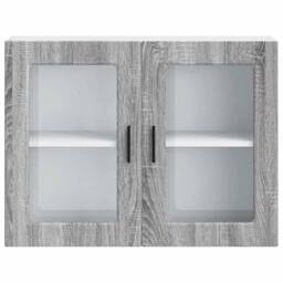 Berkfield Home Kitchen Wall Cabinet with Glass Door Porto Grey Sonoma - thumbnail 6