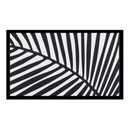 Artsy Mats Black & White Palm Indoor & Outdoor Doormat - 70x40cm - Size: 40 cm x 70 cm - thumbnail 2
