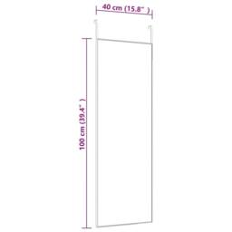 Berkfield Home Classic Door Mirror Black 40x100 cm Glass & Aluminium - thumbnail 4