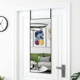 Berkfield Home Classic Door Mirror Black 40x100 cm Glass & Aluminium - thumbnail 2