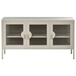 Wyld and Coco Moderna Home 3-Door Sideboard Light Beige Powder-Coated Steel - thumbnail 6