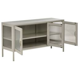 Wyld and Coco Moderna Home 3-Door Sideboard Light Beige Powder-Coated Steel - thumbnail 5
