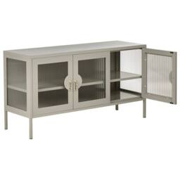 Wyld and Coco Moderna Home 3-Door Sideboard Light Beige Powder-Coated Steel - thumbnail 4