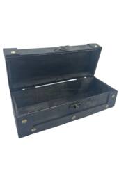 KDMD Long Grey Tea Chest Elegant Storage for Tea & Small Items - thumbnail 2
