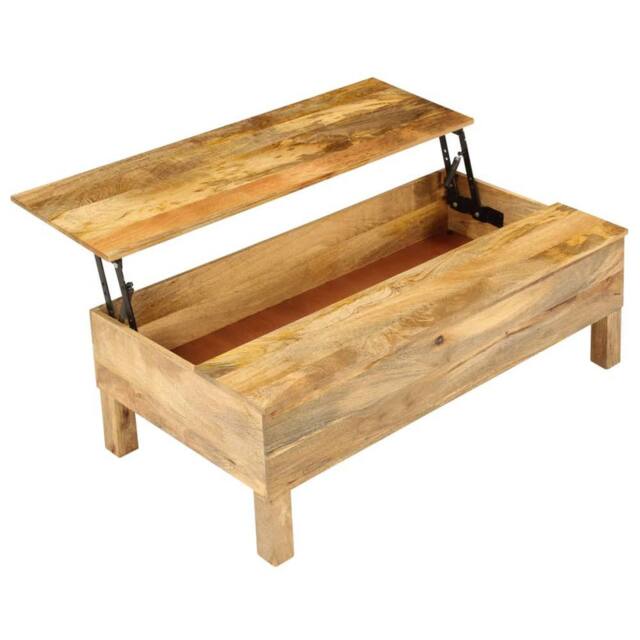 Berkfield Home Coffee Table Solid Mango Wood 110x55x35 cm in Brown - Size: 110 x 55 x 35 cm - image 1