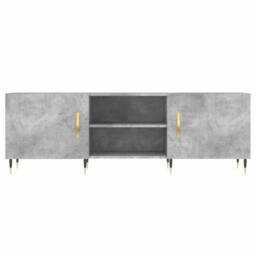 Berkfield Home TV Cabinet Concrete Grey 150x30x50 cm Engineered Wood - Size: 150 x 30 x 50 cm - thumbnail 5