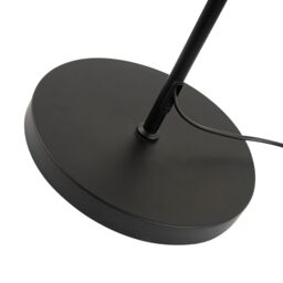 Happy Homewares Modern Matte Black Floor Lamp with Forest Green Velvet Scallop Shade - thumbnail 5