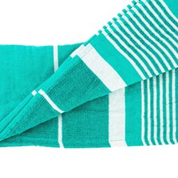 Nicola Spring 100% Cotton Bath Towel Turkish Style Hamman Blanket Bath Sheet - 160 x 90cm (x4) in Turquoise - thumbnail 4