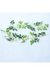 Living and Home 2 Pcs Artificial Wisteria Flowers Garland Decoration in White - thumbnail 2