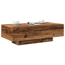 Berkfield Home Coffee Table Old Wood 100x49.5x31 cm Engineered Wood in Brown - thumbnail 1