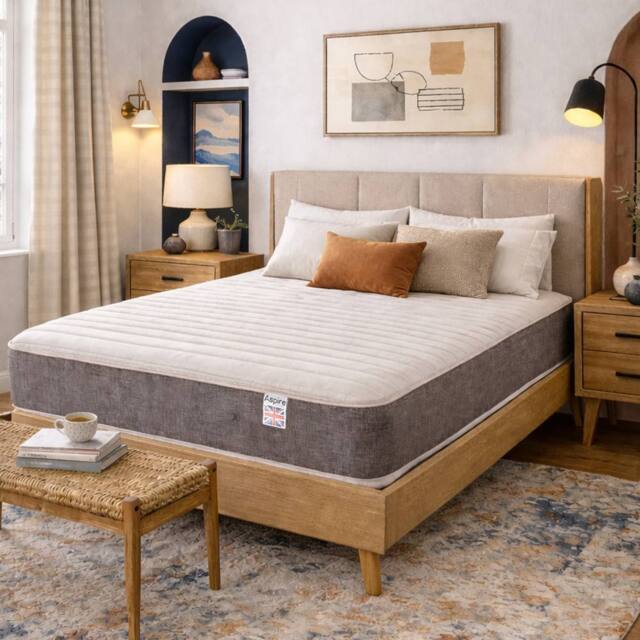 Aspire RestMaster Pocket 3000 Hybrid Memory Mattress Medium 24cm in Grey - Size: Single - image 1