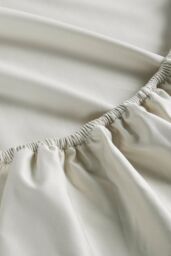 CHRISTY 500TC Premium Sateen Luxury Fitted Sheets in Ivory - Size: Single