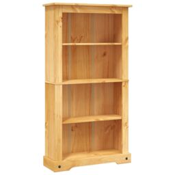 Berkfield Home 4-Tier Bookcase Mexican Pine Corona Range 81x29x150 cm in Brown - Size: 81 x 29 x 150 cm - thumbnail 2