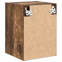 Berkfield Home Garage Wall Cabinets 2 pcs Smoked Oak Engineered Wood in Brown - thumbnail 8