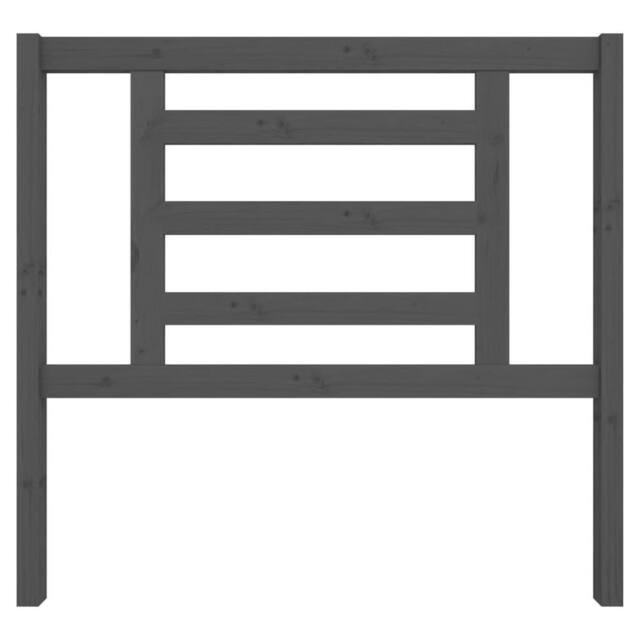 Berkfield Home Beautiful Bed Headboard Grey 106x4x100 cm Solid Wood Pine - Size: 106 x 4 x 100 cm - image 1