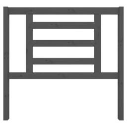 Berkfield Home Beautiful Bed Headboard Grey 106x4x100 cm Solid Wood Pine - Size: 106 x 4 x 100 cm - thumbnail 1