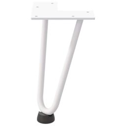 Berkfield Home Hairpin Table Legs 4 pcs White 20 cm Solid Steel - thumbnail 5