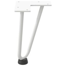 Berkfield Home Hairpin Table Legs 4 pcs White 20 cm Solid Steel - thumbnail 6