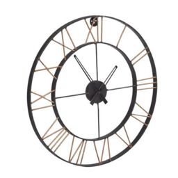 Indian Hub Lincoln Large Clock - Metal - L60 x W60 x H2 cm in Grey - thumbnail 1