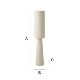 ValueLights Ash Midi Full Fabric Boucle Floor Lamp in Cream - thumbnail 7
