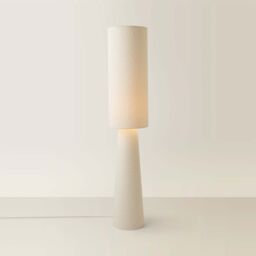 ValueLights Ash Midi Full Fabric Boucle Floor Lamp in Cream - thumbnail 6