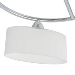 Berkfield Home Ceiling Lamp with Ellipsoid Glass Shades for 5 E14 Bulbs 200 W in White - thumbnail 4