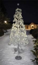 Xmas Haus 180cm 1000 Warm White Micro Led Tree Silver balls 5M Lead - thumbnail 4