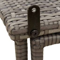 Berkfield Home Folding Garden Table Grey 90x51x75 cm Poly Rattan - Size: 90 x 51 x 75 cm - thumbnail 8