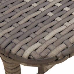Berkfield Home Folding Garden Table Grey 90x51x75 cm Poly Rattan - Size: 90 x 51 x 75 cm - thumbnail 9