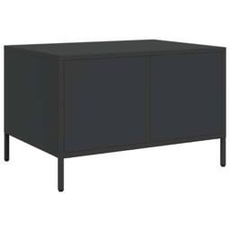 Berkfield Home Coffee Table Black 68.5x50x43.5 cm Cold-rolled Steel - thumbnail 8