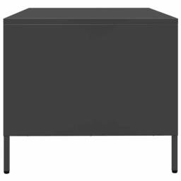 Berkfield Home Coffee Table Black 68.5x50x43.5 cm Cold-rolled Steel - thumbnail 7