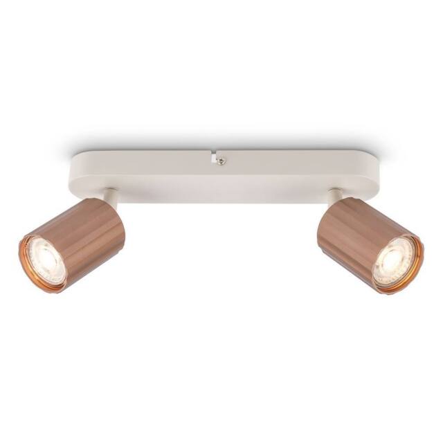 BRILONER 2 Way Ceiling Light Spotlight GU10 Flush Adjustable Metal Coffee in Brown - image 1