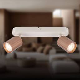 BRILONER 2 Way Ceiling Light Spotlight GU10 Flush Adjustable Metal Coffee in Brown - thumbnail 2