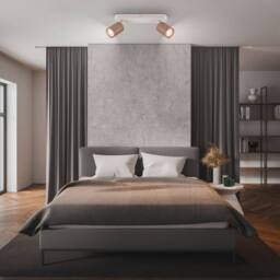 BRILONER 2 Way Ceiling Light Spotlight GU10 Flush Adjustable Metal Coffee in Brown - thumbnail 7