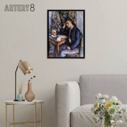 "Artery8 Young Man & Skull Portrait Painting Cezanne Framed Canvas Wall Art - Size: W12"" x H16""" - thumbnail 3