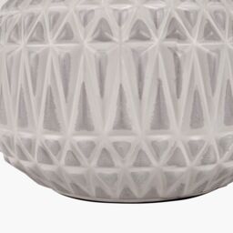 Ruma Set of 2 Anneli Warm White Aztec Texture Ceramic Table Lamp - thumbnail 8