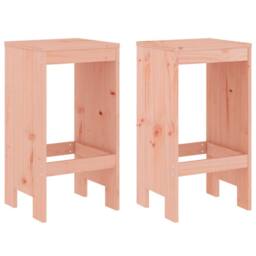 Berkfield Home Beautiful Bar Stools 2 pcs 40x36x75 cm Solid Wood Douglas in Brown - Size: 40 x 36 x 75 cm - thumbnail 3