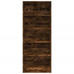 Berkfield Home Wardrobe Smoked Oak 80x50x200 cm Engineered Wood in Brown - Size: 80 x 50 x 200 cm - thumbnail 4