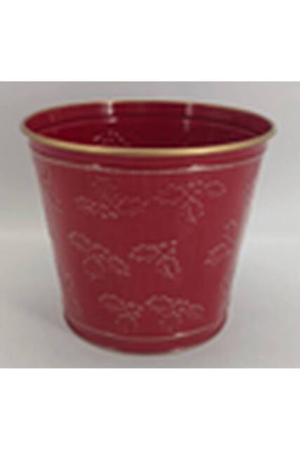 KDMD Red Rustic Christmas Holly Pot - 13mm - image 1