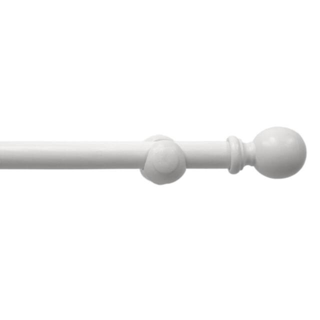 Blinds Outlet Wooden Eyelet Curtain Pole in White - Size: 360 cm - image 1