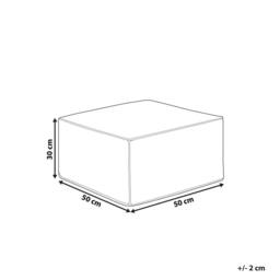 Wyld and Coco Beige Cotton Pouffe - Square EPS Bead Footstool Refillable One Size - thumbnail 3